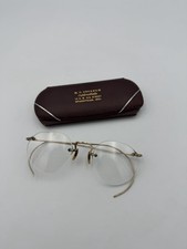 Antique Rimless Spectacles Cable Temple Glasses Optometrist Case Evansville IN