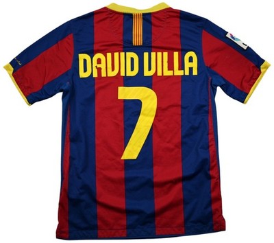 Nike 2010-11 BARCELONA *DAVID VILLA* SHIRT TRIKOT L. BOYS