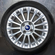 CERCHIO IN LEGA FORD FIESTA MK7 TITANIO 16" POLLICI 15 RAGGI E PNEUMATICO 195/50R16