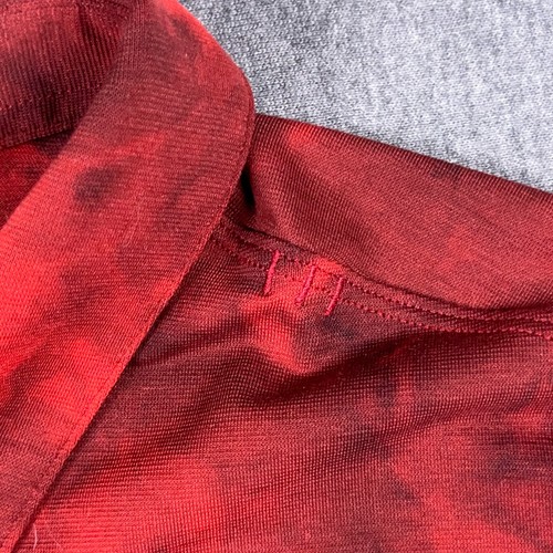 Lululemon Evolution Polo Shirt Mens XL Tidal Dye Grenadine Red Short Sleeve - Picture 3 of 9