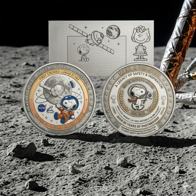 The Official NASA Artemis II x Peanuts Medal Snoopy Commemorative Coin