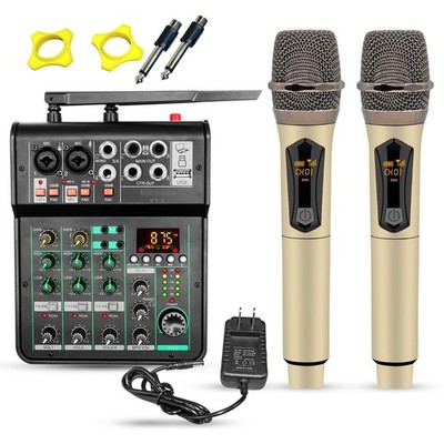 5Core Audio Mixer 4 Channel DJ Soundboard USB Interface Bluetooth XLR Console