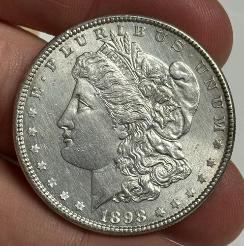 Mint State 1898-P Morgan Silver Dollar (cleaned), U.S. $1 Coin MS