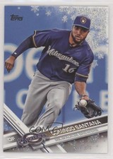 2017 Topps Holiday Wal-Mart Exclusive Metallic Snowflake Domingo Santana 2u3