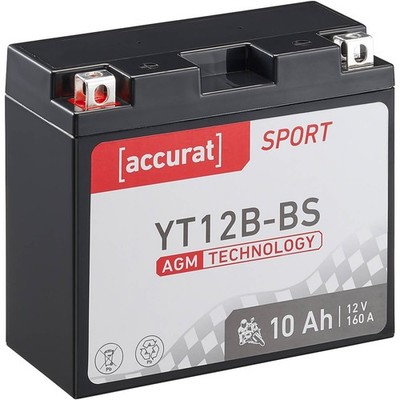 Motorradbatterie YT12B-BS AGM 12V 10Ah Motorrad Batterie Akku YT12B-4 GT12B-4