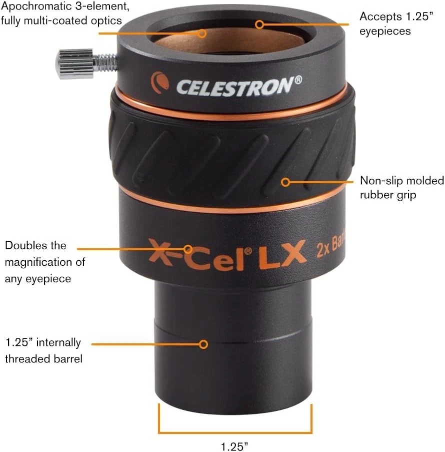 X-Cel LX 2X Barlow Lens - Double Magnification - Image 4 of 4