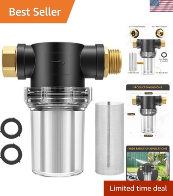 #ad Hose Filter Attachment Line Water Hose Filter with 100 Mesh and 40 Mesh Scree... $20.56