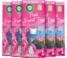 Air Wick |Pink Sweet Pea |Air Freshener Reed Diffuser 33Ml | Pack of 5