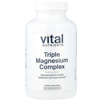 Triple Magnesium Complex, 180 Vegan Capsules (250 mg per Capsule)