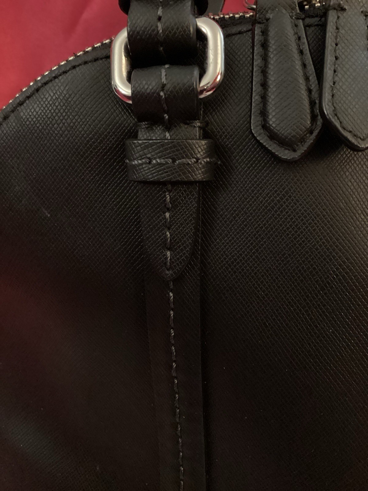 Coach Peyton Cora Domed Satchel Crossbody Black Saffiano Leather F25671, Preown image 5