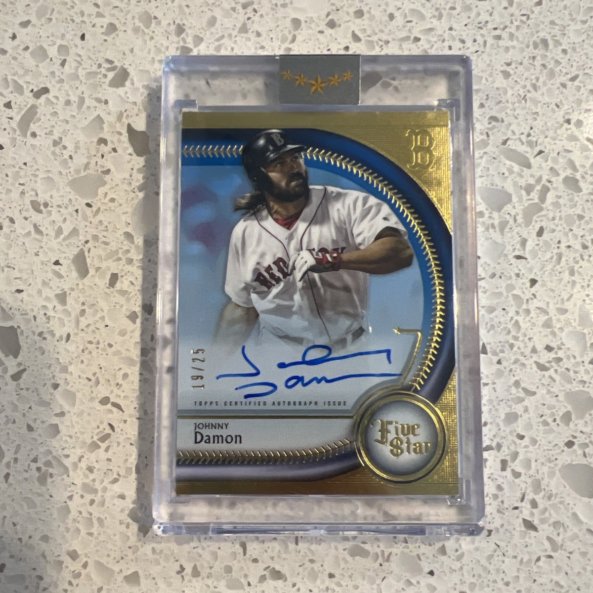 Johnny Damon Star Five Topps Auto Sox Red 0 | eBay Boston ⁄25 Blue 