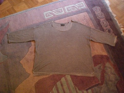 MARC O'POLO * luftiger dünner Pullover, Leinen/Baumwolle *grau meliert * Gr. XL