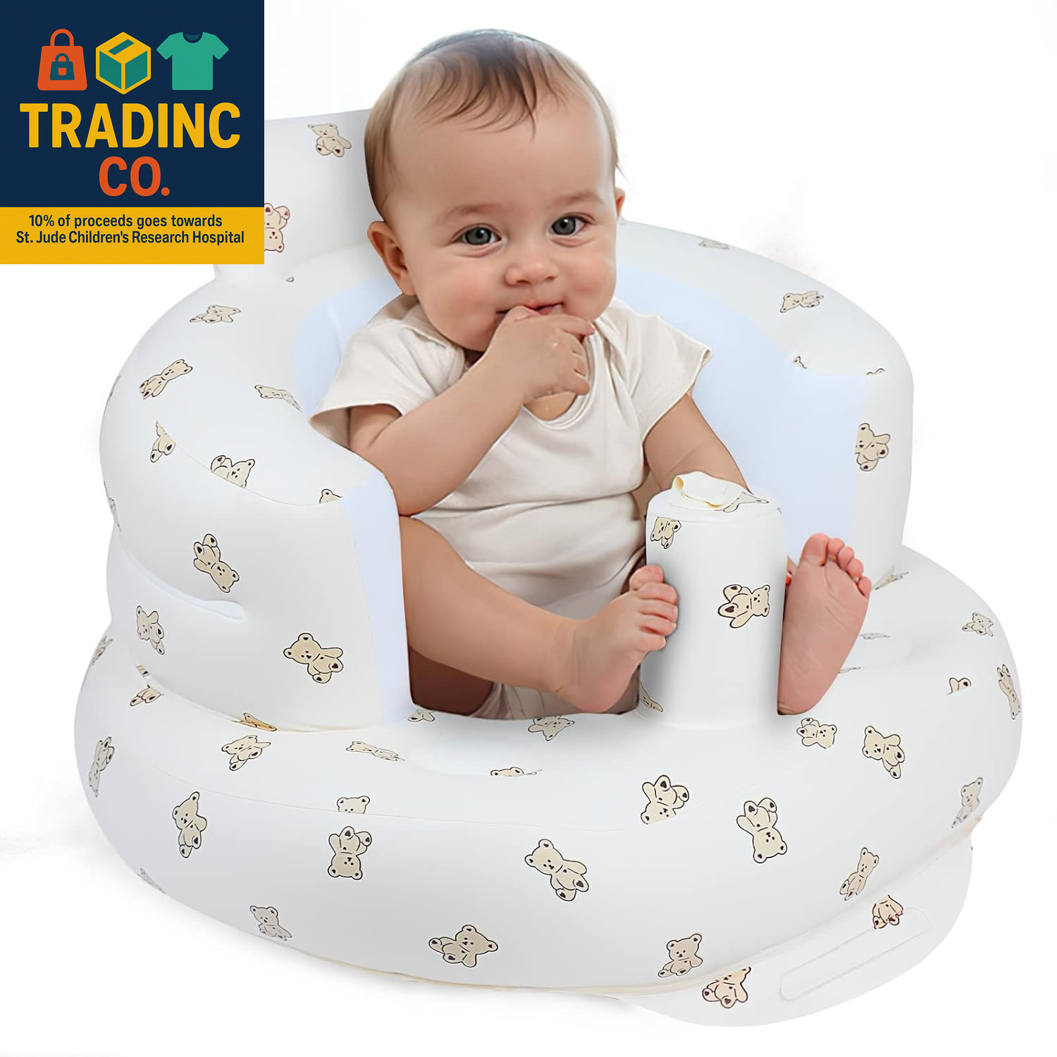 Inflatable Baby Seat for Babies 3 Months & Up, Baby Floor Se