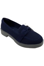 Skechers Cleo Recycled Washable Vegan Knit Loafers Taylor Navy