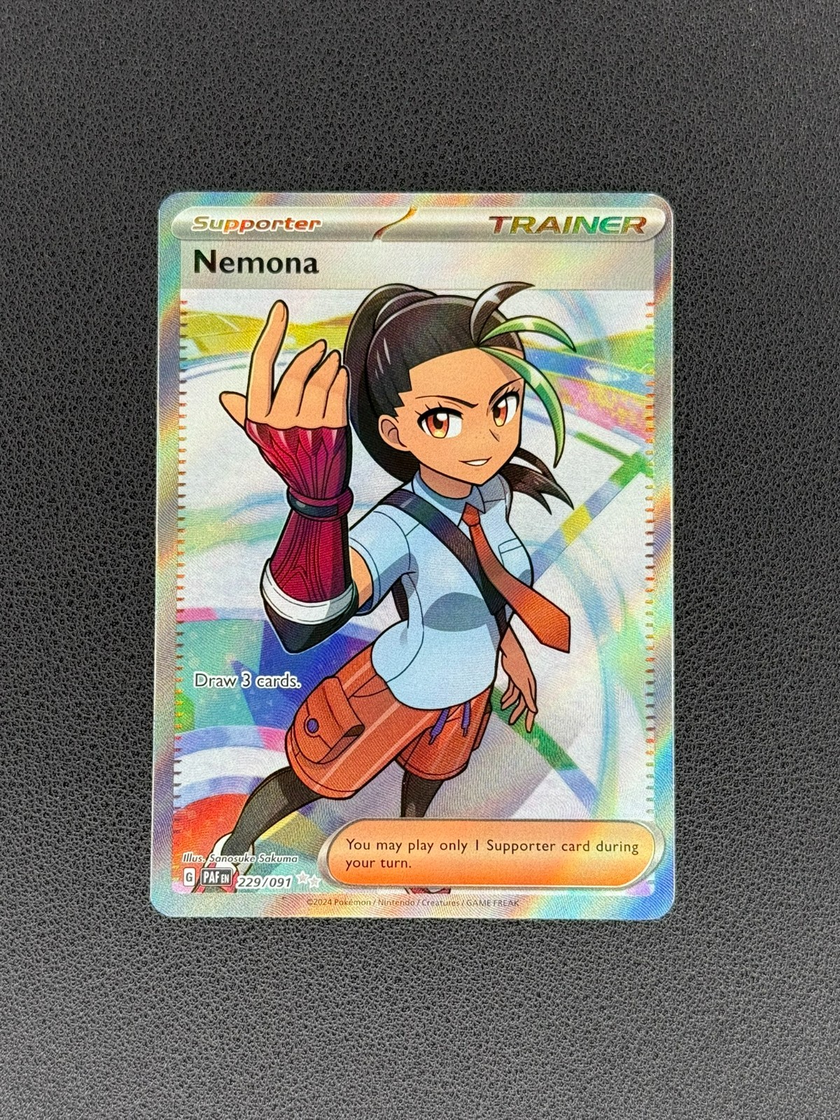 Nemona 229/091 SV: Paldean Fates Holo Pokemon TCG