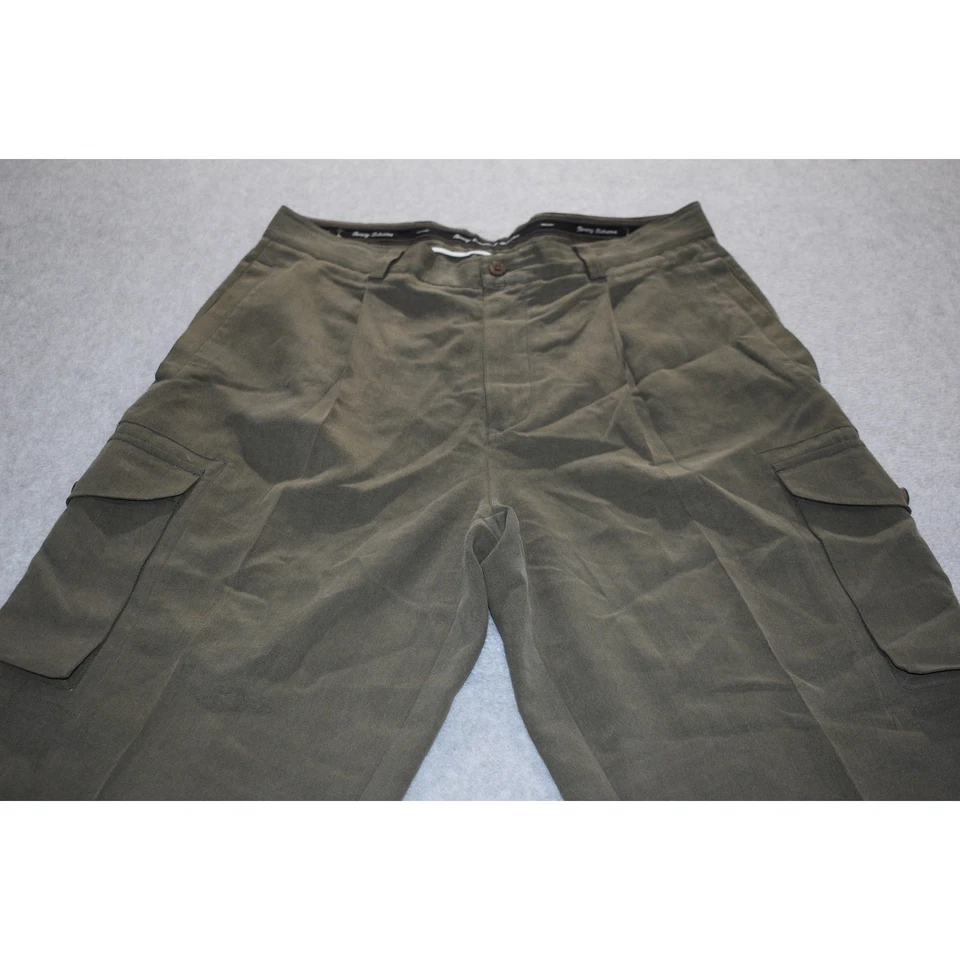 Pantalones cargo Tommy Bahama estilo hawaiano mezcla de lino seda para hombre talla 34 x 31 verde Foto 3 de 4