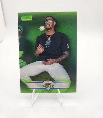 Topps Stadium Club 2024 Eury Perez Marlins Lime Green Parallel #131 ''Must Go''