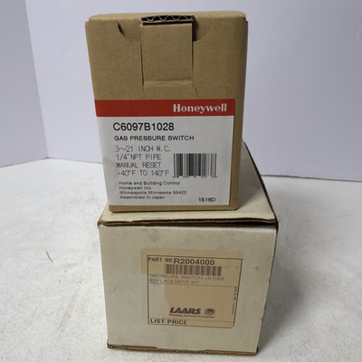 #ad Honeywell C6097B1028 Gas Pressure Switch 3 21quot; WC 1 4quot; NPT 40 140F R2004000 $179.99