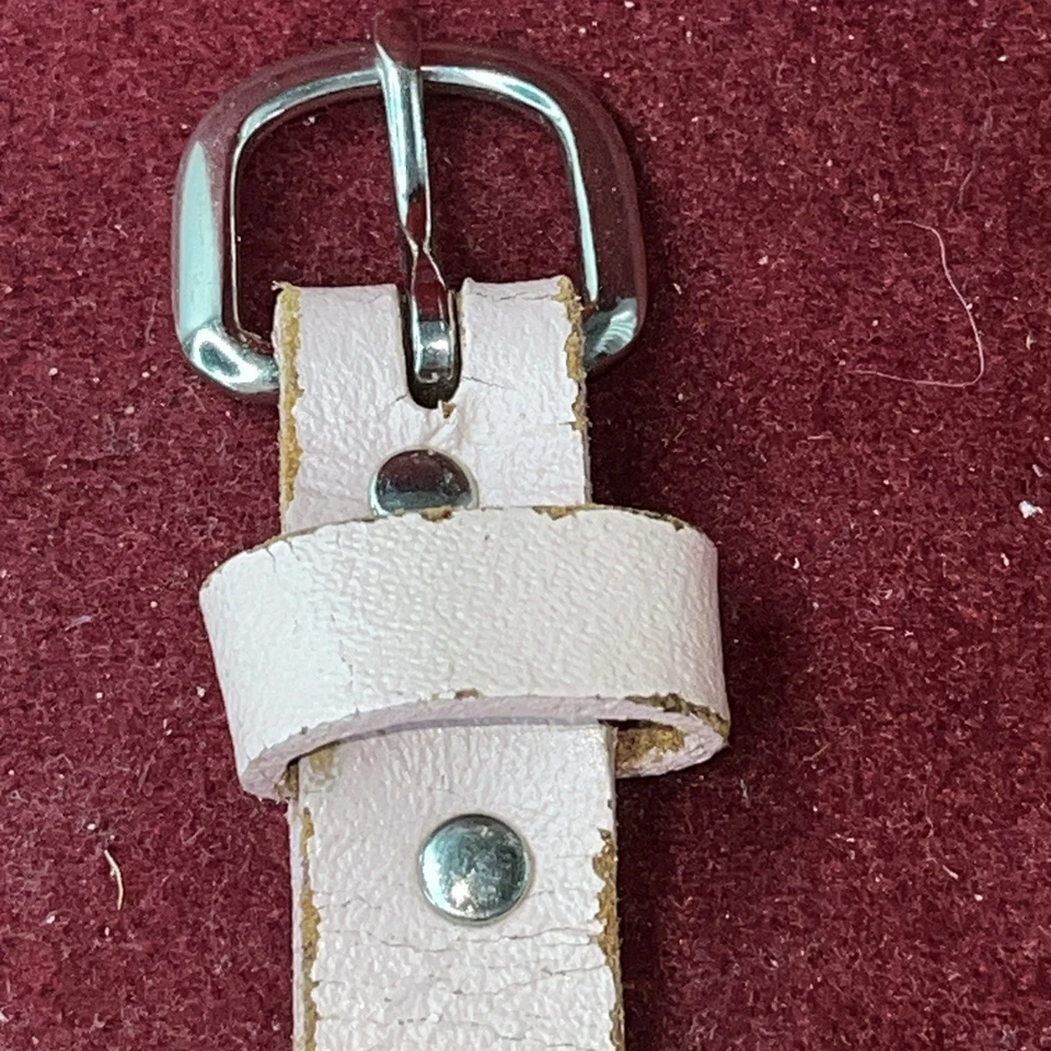 Cinturón De Colección Años 90 Y2K FORENZA Cuero Rosa Plateado Tachonado Estilo Concho Ajustado Grande Foto 3 de 4