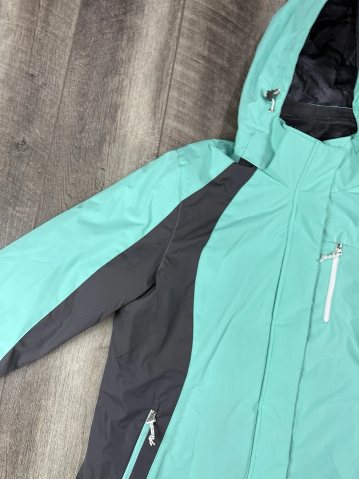 Free Country Teal/Grey 3 in 1 Shell Jacket NWT Size Large - Image 4 of 4