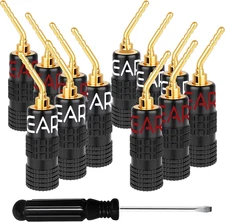 Gearit Pin Screw Banana Plugs for Speaker Wire (6 Pairs 12 Pieces) Speaker Con