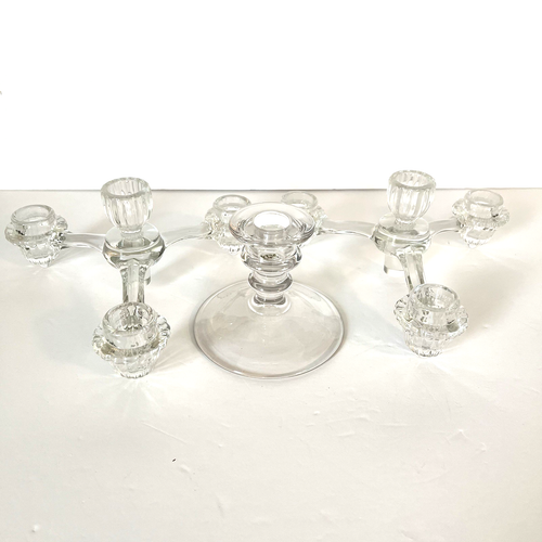 Cambridge, Arms Epergne, Crystal 2-Arm 6-Light Candelabra Base Holder, VTG - Picture 6 of 16