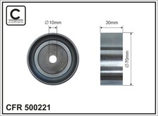 500221 CAFFARO Idler/Guide Pulley, V-ribbed Belt for FIAT MITSUBISHI 1341A