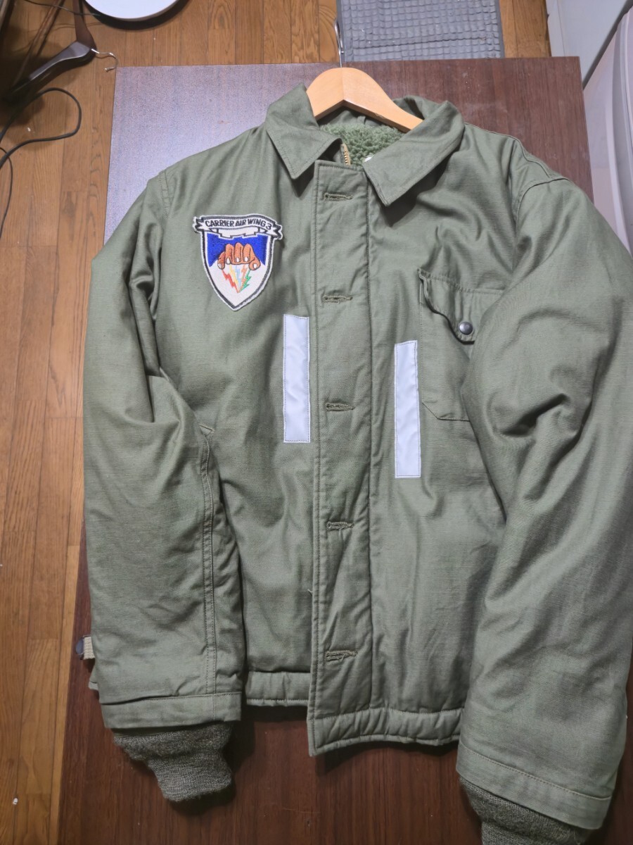 Buzz Rickson's A-2 US Navy Patch Leather Deck Jac… - image 1