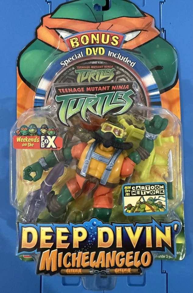 TMNT Teenage Mutant Ninja Turtles Deep Divin' Michelangelo - Playmates 2004 New - Image 2 of 4
