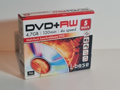 DVD+RW Rohlinge 4,7 GB 5er Pack im Slim Jewel Case versiegelt (Blitzversand)