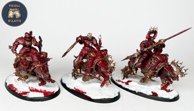 3 Blood Crushers - fehlende Waffen- & Helmteile - Chaos Daemons - Warhammer 40K