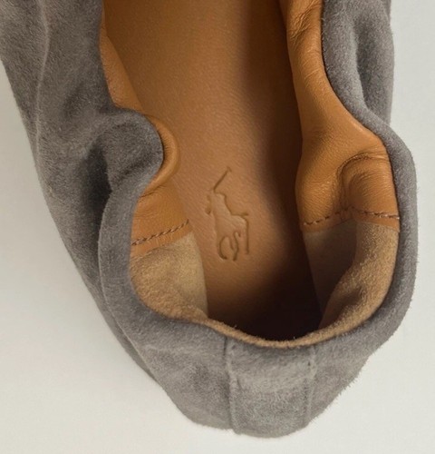 Scarpe ballerine Polo Ralph Lauren scamosciate pony grigie made in Spain 6 B $398 - Foto 5 di 7