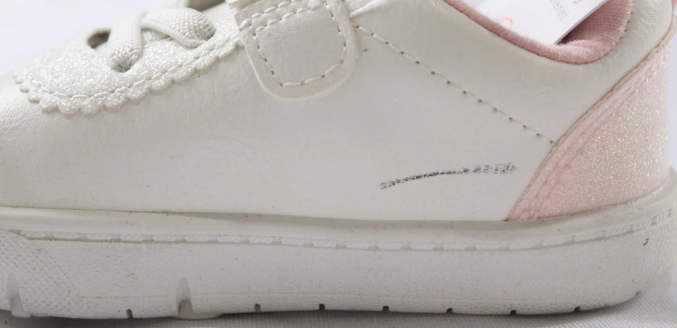 Zapatillas informales Carters para niñas pequeñas First Walker Flower AC2 blancas EE. UU.: 4,5 Foto 3 de 4