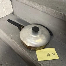 Vintage 8" Wagner Ware Magnalite 4506-p Skillet Frying Pan w/ Pour Spouts Lid #4