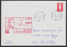 MARCOPHILIE NAVALE  1993 BICENTENAIRE DE LA MORT DE L AMIRAL D ENTRECASTEAUX 014