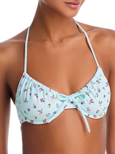 Solid & Striped Womens The Lolita Bikini Top M Embroidered Floral Sky - NWT $158 Solid & Striped Womens The Lolita Bikini Top M Embroidered Floral Sky - NWT $158