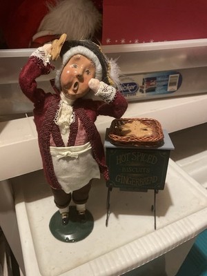 Vtg Choice Byers Carolers Cries of London Man, Gingerbread Biscuits Seller, Cart