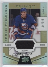 2016 Trilogy Rookie Premieres Level 1 Green Relics 110/399 Ryan Pulock #77 1o3