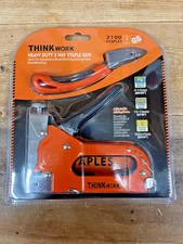 Manual Staple Gun Kit with Remover and 2100  NC Staples Heavy Duty Set