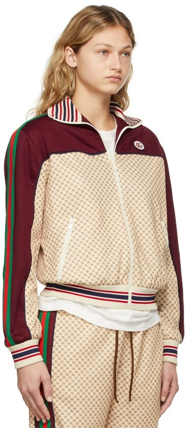 $2200 Gucci GG IBurgundy Classic jersey track Jacket Size XXS | eBay
