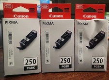 GENUINE Canon Pixma 250 PGBK Black Ink Tank, 15 ml