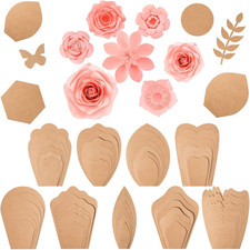 60 Pcs Large Paper Flower Template Kit DIY Paper Decorations for Wall Petal Sten