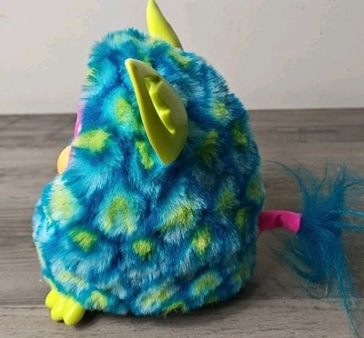 2012 Furby Boom Interactive Talking Pet Toy Blue Green Yellow