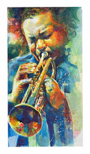 Wallace Roney - Portrait Print of Trumpet Musician - Theme Wall Art Jazz Print