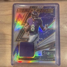 2025 Panini Select Sparks Prizm Lamar Jackson Baltimore Ravens Memorabilia /149