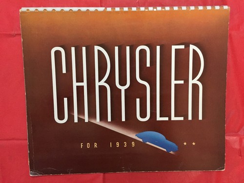 1939 CHRYSLER "COUPES & SEDANS" Car Dealer Sales Brochure