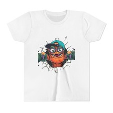 Fun Cartoon Youth Tee, Kids Graphic Shirt, Playful Short Sleeve Top, ...