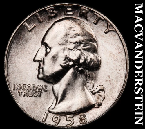 1958 Washington Quarter- Choice Gem Brilliant Uncirculated++++ Luster #G6744