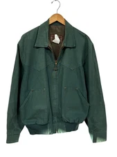 Vintage 90's Walls Made in USA Green Zip Up Workwear Jacket Size Large