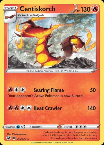 Pokemon Centiskorch (10/80) Champion's Path LP HOLO